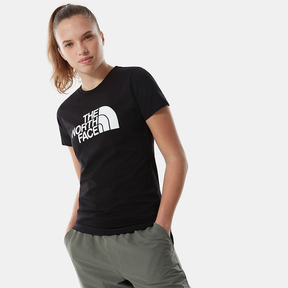 The North Face T-Shirts Womens Australia - The North Face Easy Black (RQT-265437)